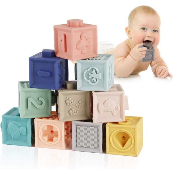 Soft Building Blocks Baby Toy Teethers 12PCS - Picture 2 of 8
